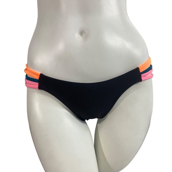 Women’s Black and Tricolor Bikini 2 Piece Set Sz L - NWOT - Picture 4 of 9